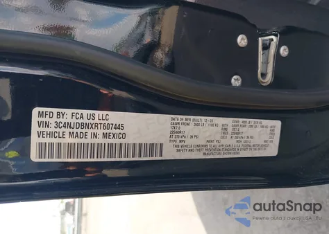 2024 Jeep Compass Latitude 4X4 из США, поврежденный, VIN 3C4NJDBNXRT607445